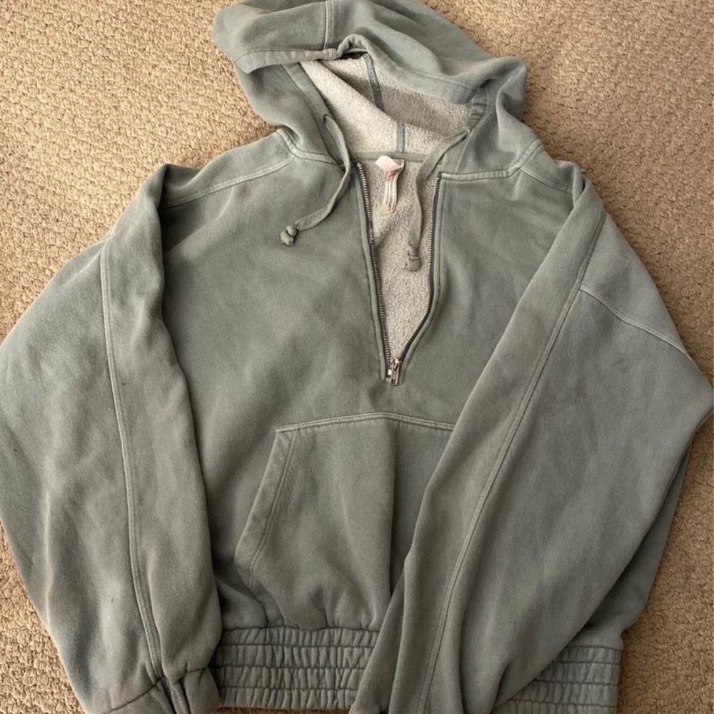 Free people movement mint green hoodie